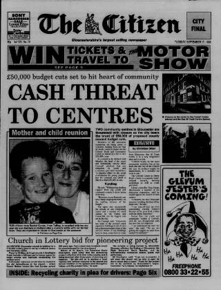 cover page of Gloucester Citizen published on September 17, 1996