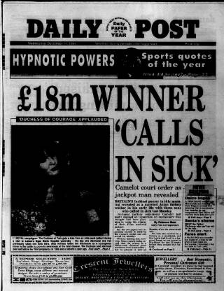 cover page of Liverpool Daily Post published on December 14, 1994