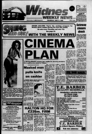 cover page of Widnes Weekly News and District Reporter published on May 4, 1989