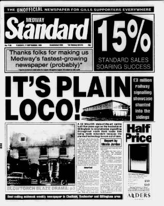 cover page of Chatham Standard published on September 17, 1996