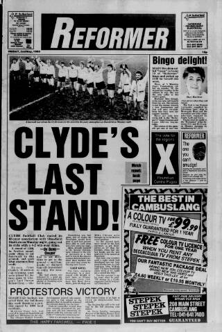 cover page of Rutherglen Reformer published on May 2, 1986