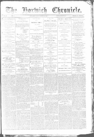cover page of Horwich Chronicle published on September 28, 1889