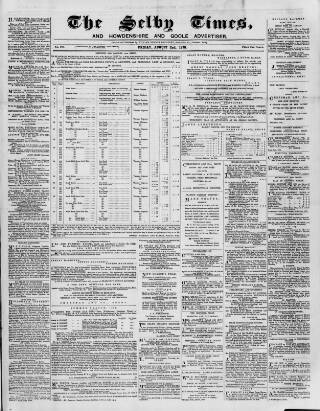 cover page of Selby Times published on August 2, 1878