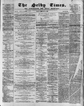 cover page of Selby Times published on February 2, 1894