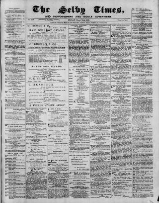 cover page of Selby Times published on March 19, 1909