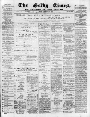 cover page of Selby Times published on September 17, 1909