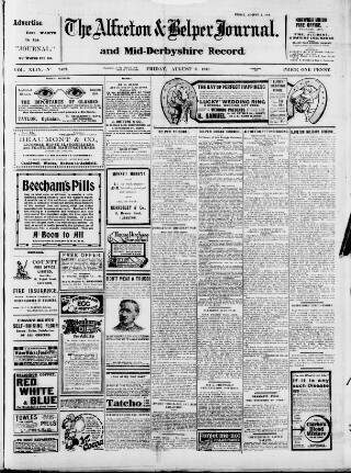 cover page of Alfreton Journal published on August 2, 1918