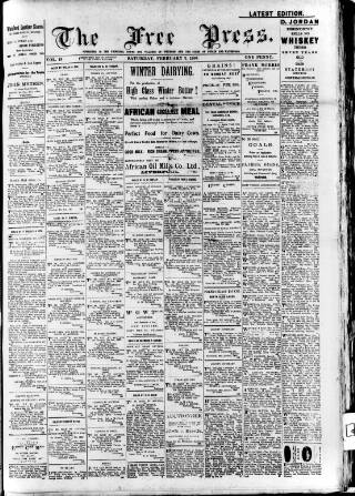 cover page of Free Press (Wexford) published on February 2, 1907