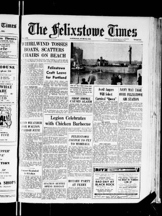 cover page of Felixstowe Times published on June 18, 1955