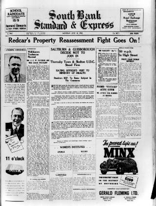 cover page of South Bank Express published on June 18, 1938
