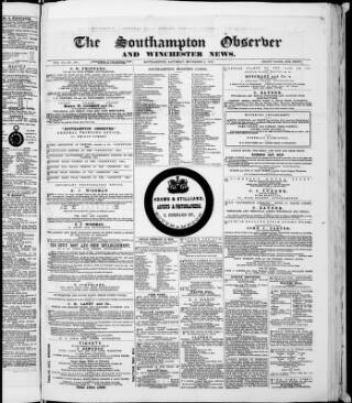 cover page of Southampton Observer and Hampshire News published on November 2, 1872