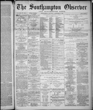 cover page of Southampton Observer and Hampshire News published on September 17, 1887