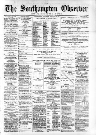 cover page of Southampton Observer and Hampshire News published on February 2, 1889