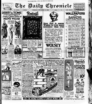 cover page of London Daily Chronicle published on November 2, 1926