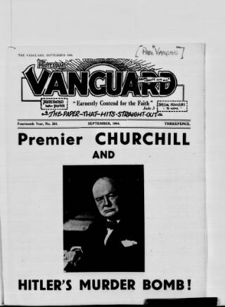 cover page of Protestant Vanguard published on September 1, 1944