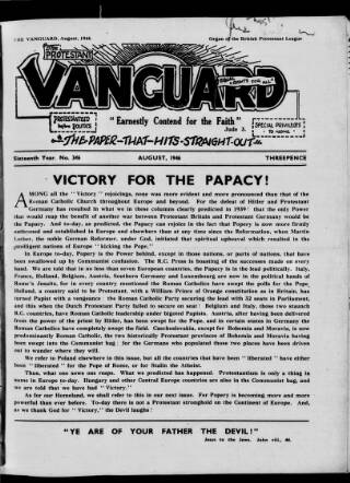cover page of Protestant Vanguard published on August 1, 1946