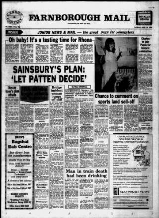 cover page of Farnborough Mail published on June 19, 1990