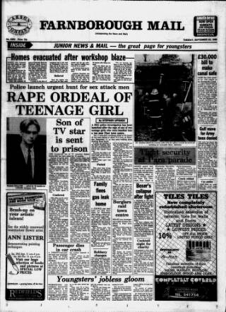 cover page of Farnborough Mail published on September 25, 1990