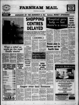 cover page of Farnham Mail published on March 6, 1990