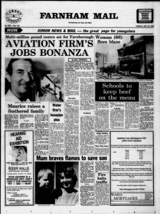 cover page of Farnham Mail published on May 29, 1990