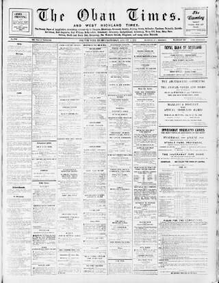 cover page of Oban Times and Argyllshire Advertiser published on August 2, 1930