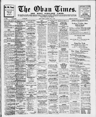 cover page of Oban Times and Argyllshire Advertiser published on May 4, 1957