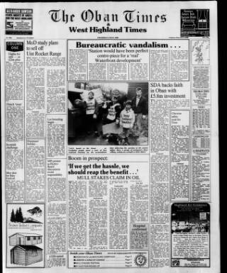 cover page of Oban Times and Argyllshire Advertiser published on May 4, 1989