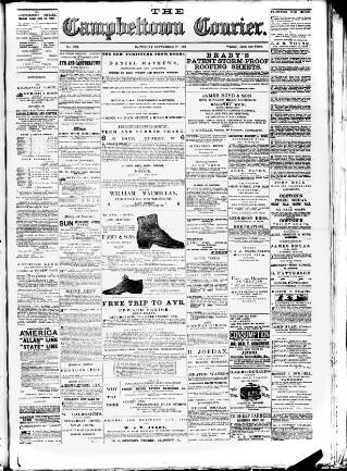 cover page of Campbeltown Courier published on September 17, 1892