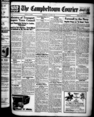 cover page of Campbeltown Courier published on March 19, 1949