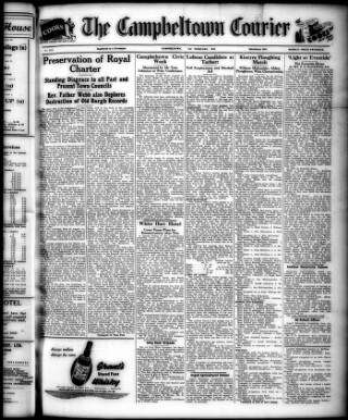 cover page of Campbeltown Courier published on February 2, 1950