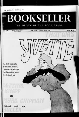 cover page of Bookseller published on March 19, 1966
