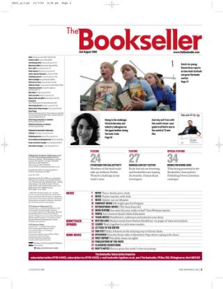 cover page of Bookseller published on August 2, 2002