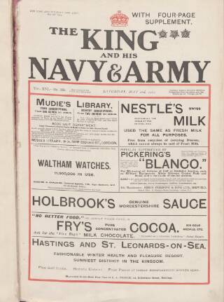 cover page of King and his Navy and Army published on May 2, 1903