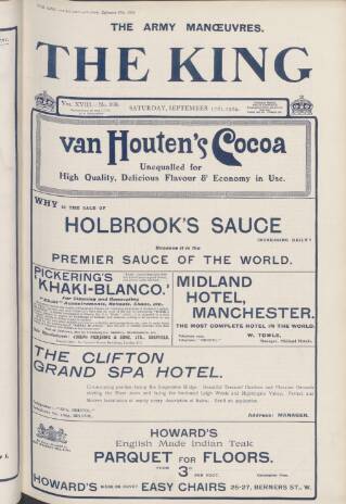 cover page of King and his Navy and Army published on September 17, 1904