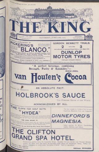 cover page of King and his Navy and Army published on June 10, 1905