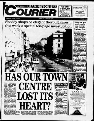 cover page of Leamington Spa Courier published on June 18, 1993
