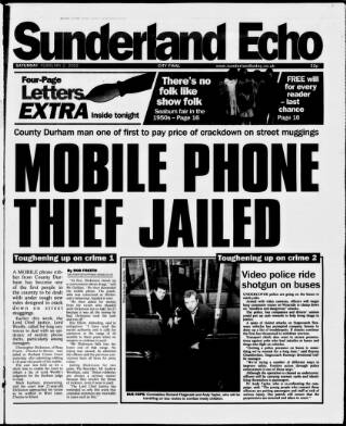 cover page of Sunderland Daily Echo and Shipping Gazette published on February 2, 2002