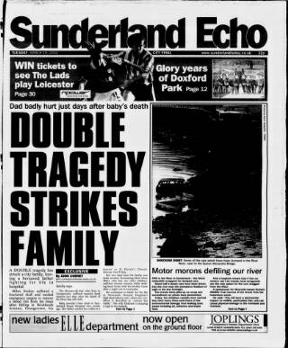 cover page of Sunderland Daily Echo and Shipping Gazette published on March 19, 2002
