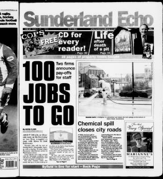 cover page of Sunderland Daily Echo and Shipping Gazette published on March 19, 2004