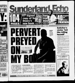 cover page of Sunderland Daily Echo and Shipping Gazette published on June 18, 2004