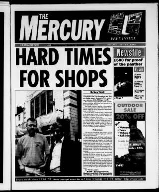 cover page of Northampton Mercury published on June 18, 1998