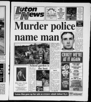 cover page of Luton News and Bedfordshire Chronicle published on September 17, 1997
