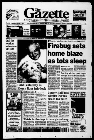 cover page of Hemel Hempstead Gazette published on February 2, 2000