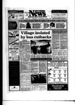 cover page of Wetherby News published on May 4, 1990