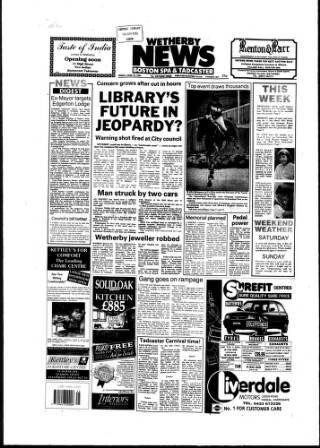 cover page of Wetherby News published on June 18, 1993