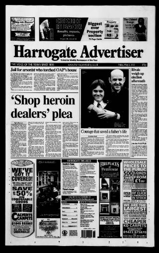 cover page of Harrogate Advertiser and Weekly List of the Visitors published on May 2, 2003