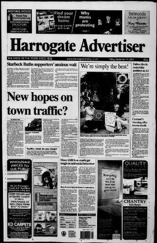 cover page of Harrogate Advertiser and Weekly List of the Visitors published on September 17, 2004