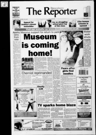 cover page of Dewsbury Reporter published on June 18, 1999