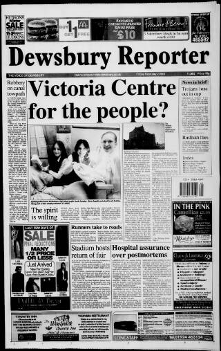 cover page of Dewsbury Reporter published on February 2, 2001