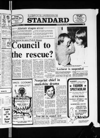 cover page of Lincolnshire Standard and Boston Guardian published on September 17, 1982